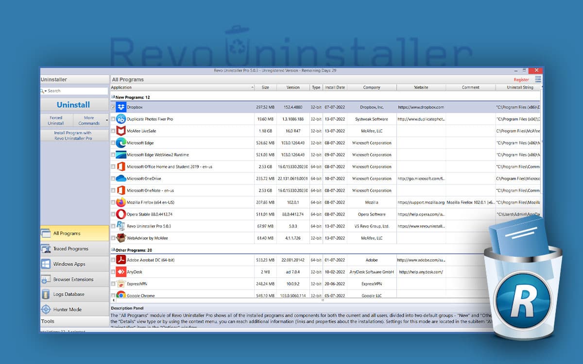 Programa Revo 4 Najbolje aplikacije za brisanje programa u Windowsu